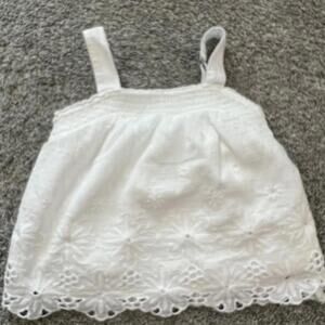 Abercrombie Kids White Lace Tank Top size 7/8